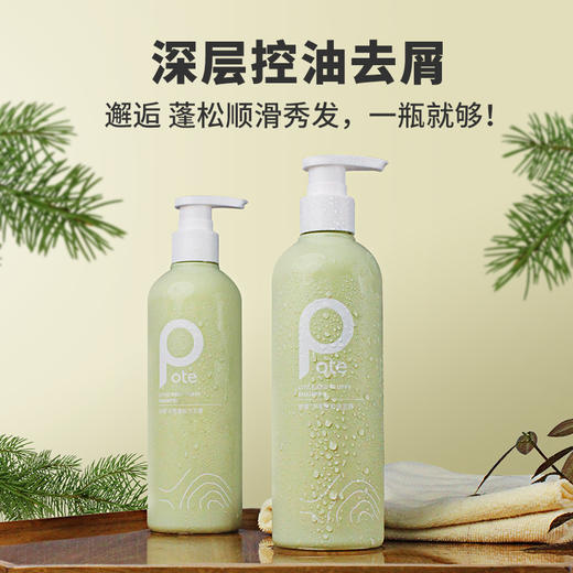 【疯扫头屑 控油变态 专利加持】pote丰盈蓬松洗发露2.0（3瓶装，送按1个摩梳，专利号:ZL2015 10794191.8） 商品图1