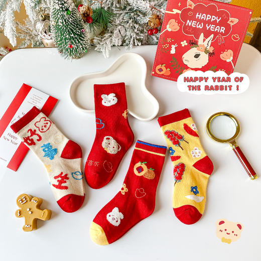 2023新年儿童高品质袜子1-12岁  XHR 商品图0