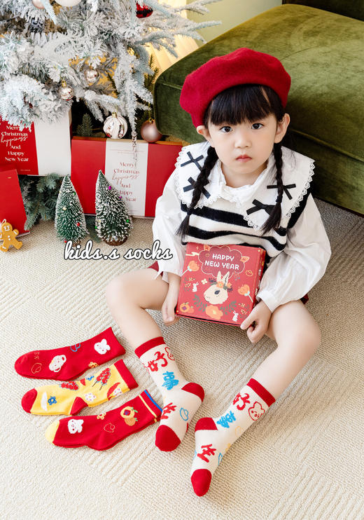 2023新年儿童高品质袜子1-12岁  XHR 商品图3
