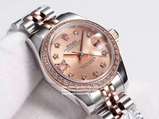 NOOB出品，女装日志型28㎜日志型279174-0009 ①：女装日志型的蚝式表壳是坚固优雅、美比例的典范。采用316L不锈钢来锻造不锈钢腕表表壳，具备高抗腐蚀性。 商品图11