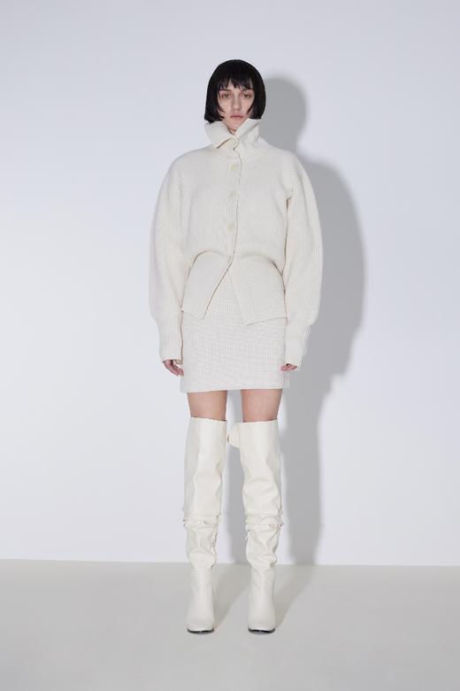 掐腰式宽松版翻领针织衫 商品图0