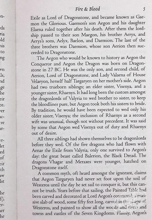 预售 【中商原版】冰与火之歌前传 火与血 英文原版 Fire and Blood Song of Ice and Fire George R R Martin 商品图6