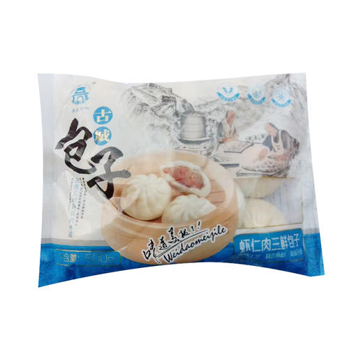 秦皇古城虾仁三鲜包子500g 商品图0
