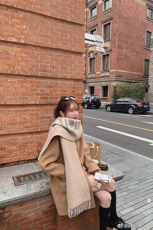 金蘑菇菇 布鲁斯日记 / 小个子本命长度 中长款英伦风羊绒大衣 商品图5