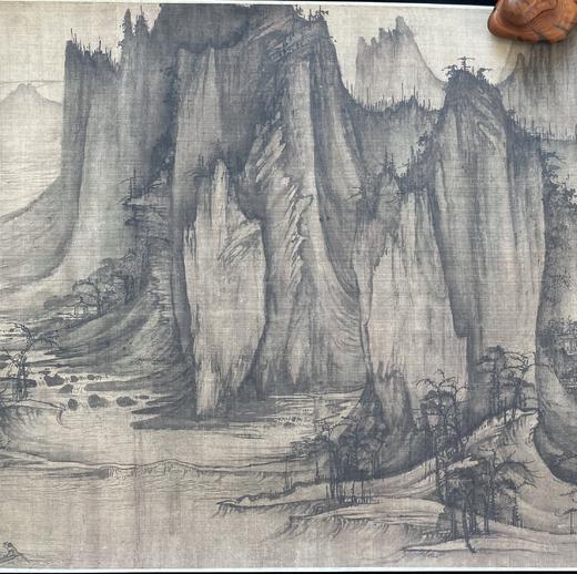 【定制书画】（北宋）许道宁《秋江渔艇图（高头渔父卷）》绢本 手卷  馆藏书画高仿复制艺术品（付款后28天内发货） 商品图0