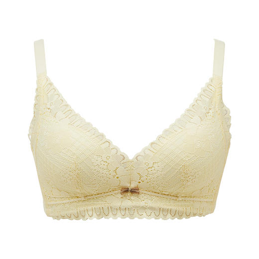 都市丽人自然舒适常规内衣A中厚3/4杯蕾丝文胸三排树脂胶圈LB3AA1 商品图7