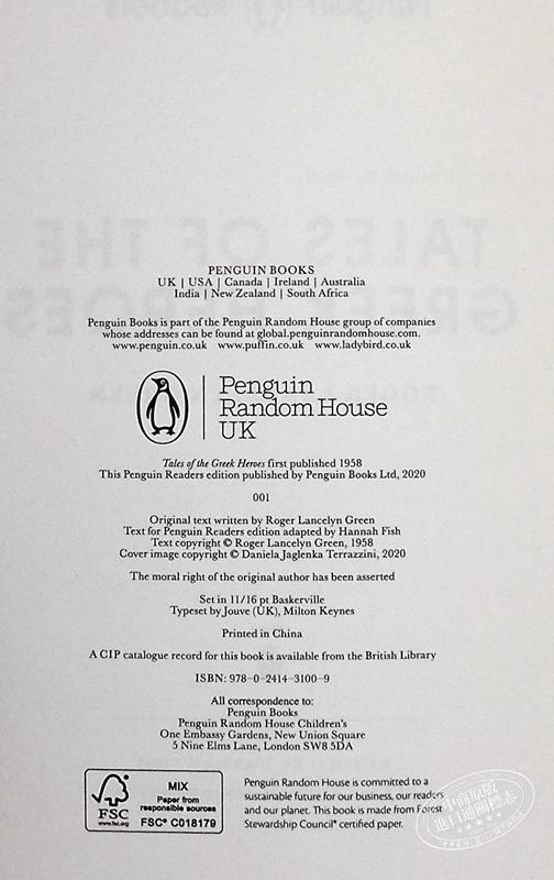 【中商原版】企鹅阅读第7级 希腊英雄传 ELT分级阅读 Tales of the Greek Heroes 英文原版 Roger Lancelyn Green 商品图4
