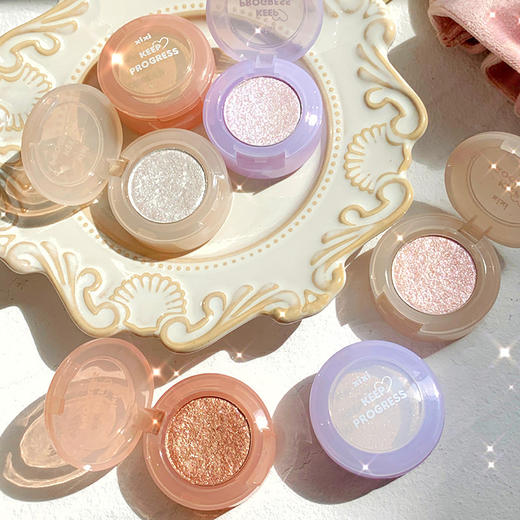 xixi 灯泡计划单色眼影ins大地珠光裸妆初学者持久平价不晕染眼影 商品图0