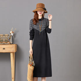 气质针织连衣裙冬季打底毛衣裙中长款内搭裙子CC-E-5260