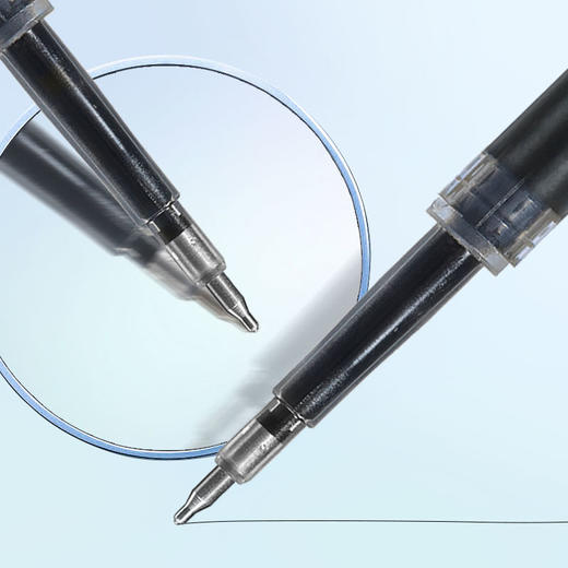 齐心 R511 速干按动中性笔替芯 精钢尖锥头 0.5mm 商品图3