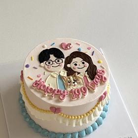 情侣和宠物复古手绘纪念-低糖处理无添加