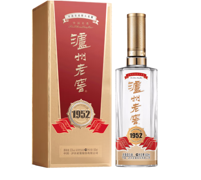 泸州老窖1952 浓香型酒52度 1952 500ml单瓶