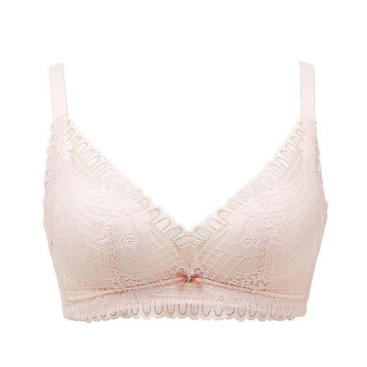 都市丽人自然舒适常规内衣A中厚3/4杯蕾丝文胸三排树脂胶圈LB3AA1 商品图5