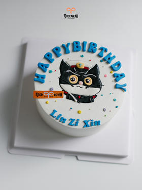 手绘黑猫警长（下单备注名字拼音哟）