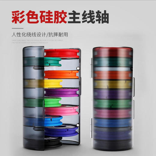 小身材 大空间 彩虹硅胶主线轴主线盒大线轴线组盒鱼线圈钓鱼配件ccl11 商品图1