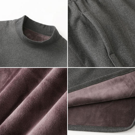 CXFR-1108中老年保暖套装男爸爸冬季加绒加厚小棉衣老年人爷爷打底内穿毛衣 商品图3