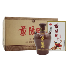 景阳冈新版白特香 45度 460ml*6 入口绵柔清爽  后劲甘甜 浅醉快醒  陶瓷瓶 硬质礼盒包装