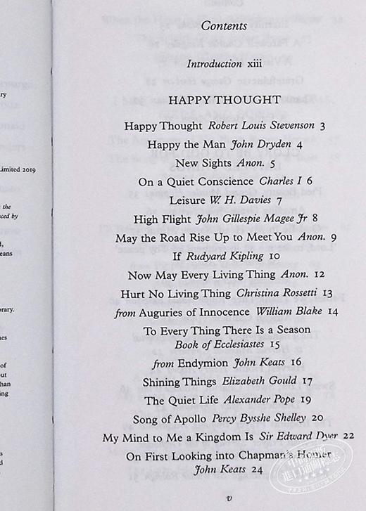 【中商原版】Collectors Library系列：快乐诗歌 英文原版 Poems for Happiness 外国诗歌 商品图5