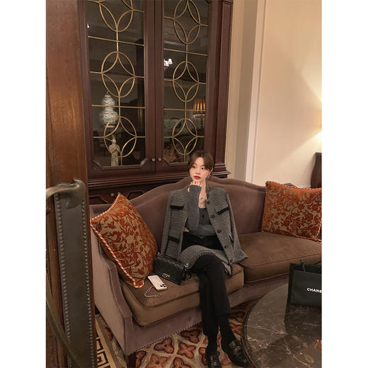 金蘑菇菇 奥地利书店 / 莱卡牛仔+时髦高阶灰香香 日常小精致外套 商品图3