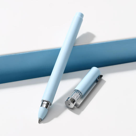 齐心 GP387 拔帽水晶笔 弹簧子弹头0.5mm 匹配笔芯R915 商品图1