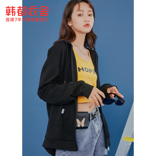 韩都衣舍短外套女2023秋冬新款运动开衫时尚休闲百搭棒球服ins潮DX0003 商品图1