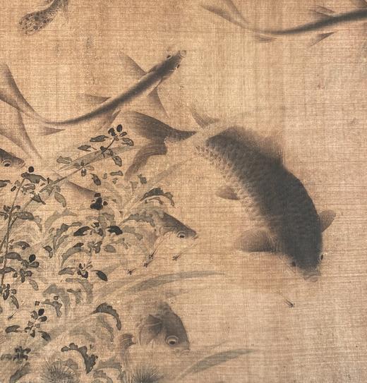 【定制书画】（北宋） 刘寀(传)  《落花游鱼图卷》绢本 手卷/镜片 馆藏书画高仿复制艺术品（付款后28天内发货） 商品图2