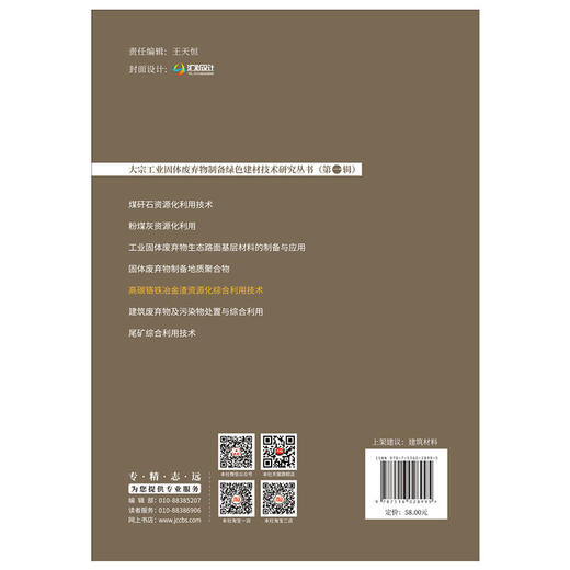 高碳铬铁冶金渣资源化综合利用技术 大宗工业固体废弃物制备绿色建材技术研究丛书 商品图1
