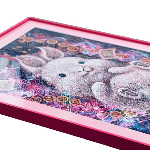 郭佳杰《玉兔纳财》版画 商品图1