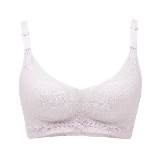 都市丽人WISECOOL常规内衣B杯薄3/4杯蕾丝文胸三排树脂胶圈YB3AA2 商品图7