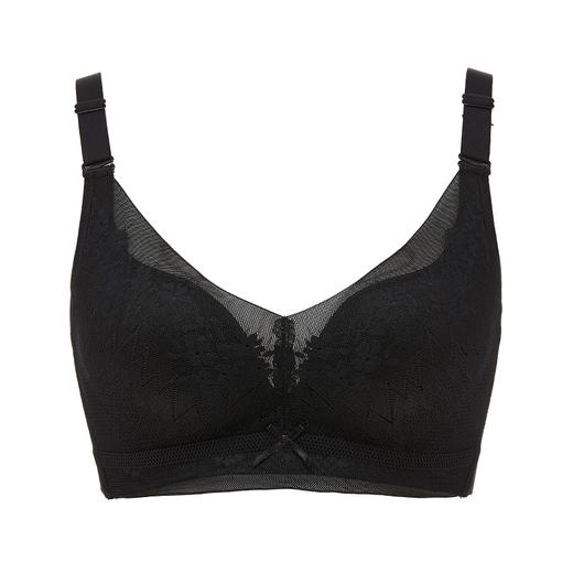 都市丽人WISECOOL常规内衣B杯薄3/4杯蕾丝文胸三排树脂胶圈YB3AA2 商品图6