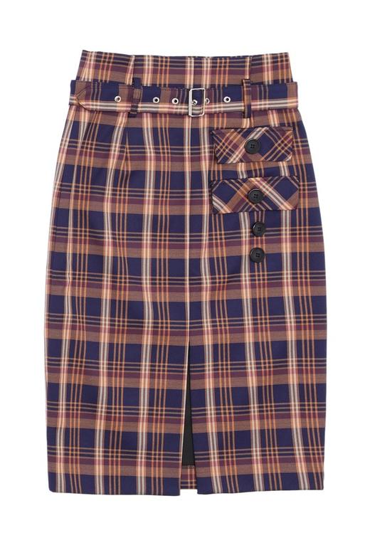 OCTAVIA 复古格纹包臀半裙 5357 商品图4