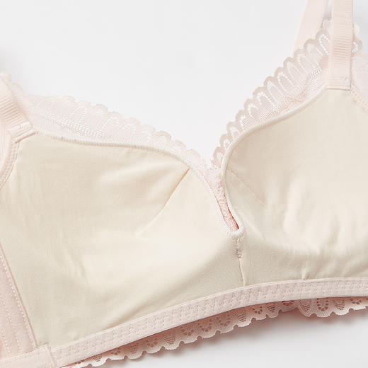 都市丽人自然舒适常规内衣A中厚3/4杯蕾丝文胸三排树脂胶圈LB3AA1 商品图11