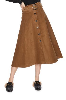 SUMMER & SAGE 灯芯绒复古半身裙 5473