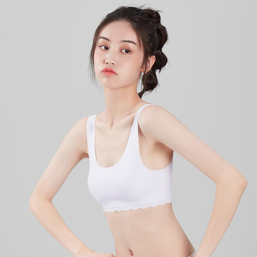 都市丽人少女三步优选内衣无尺码超薄背心式泳布文胸无排扣无钢圈BB36C1 商品图1