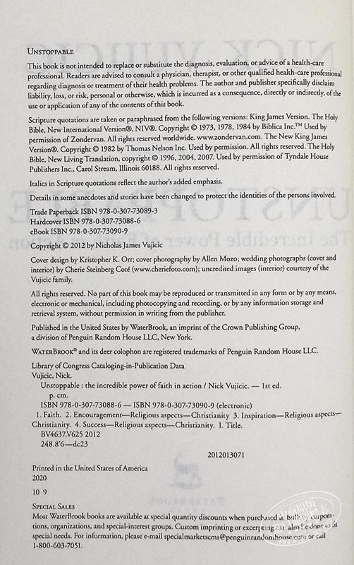 【中商原版】永不止步 Unstoppable 英文原版 Nick Vujicic 尼克 胡哲 势不可挡 人生不设限 姊妹篇 豆瓣高分推荐 商品图4