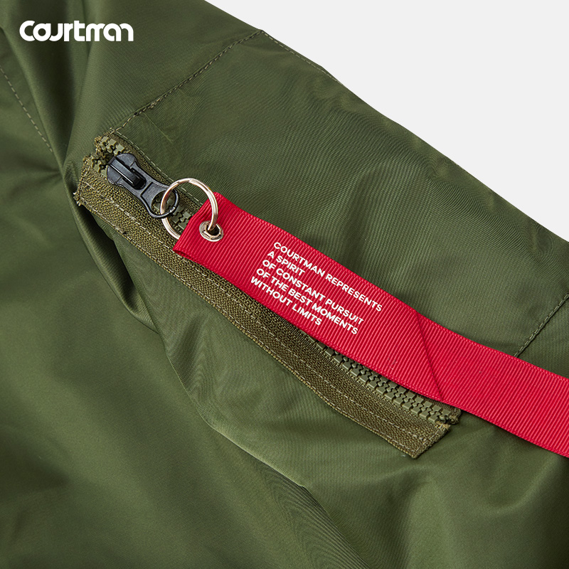 【阿汤哥同款】灵感来自于电影壮志凌云  融入中国元素 加厚保暖双面穿飞行夹克