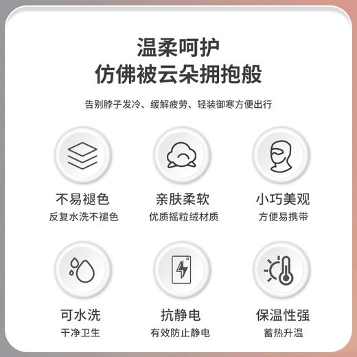 「六色可选！双层摇粒绒款」新款冬季骑行防风帽防风面罩 帽子围脖一体户外运动护脖帽子配饰 商品图2