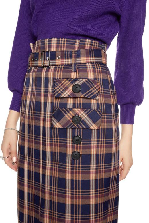 OCTAVIA 复古格纹包臀半裙 5357 商品图2