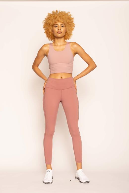 高弹提臀中高腰九分紧身裤 商品图3