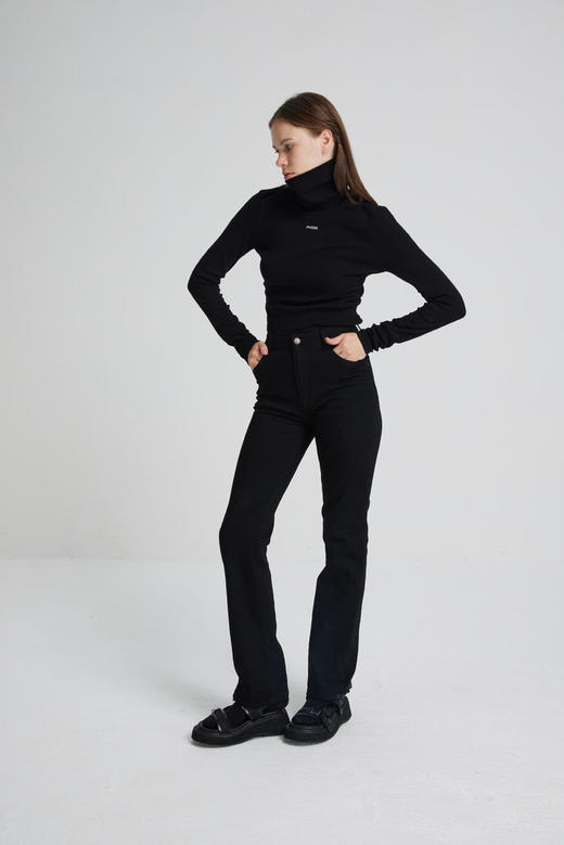 修身微喇牛仔裤 商品图0