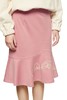 AVA 粉色字母刺绣荷叶摆半裙 8369 商品缩略图2