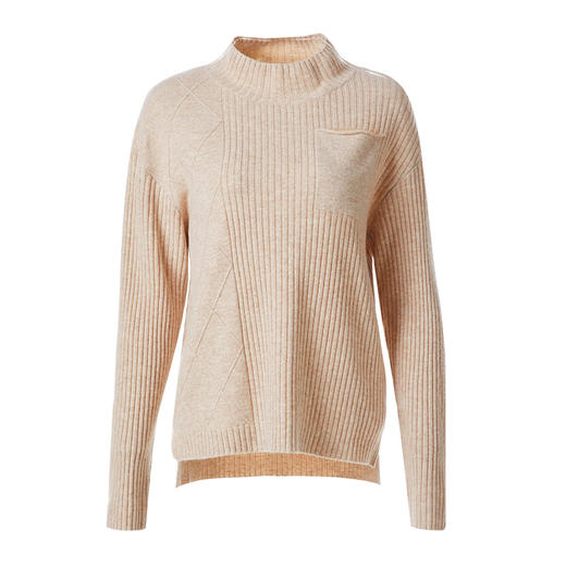 EITIE爱特爱冬季新款时尚气质半高领简约纯色针织衫上衣6801517 商品图5