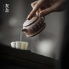 灰念 老岩泥 闲情壶  手写诗文茶壶 文人器复古粗套手工泡茶壶  容量65ml 长9.6cm*宽5.1cm*高5.1cm 商品缩略图1