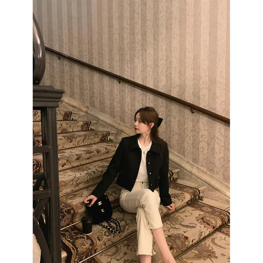 金蘑菇菇 波特兰咖啡馆 / 松弛感ins博主系 宽松百搭休闲白牛仔裤 商品图4