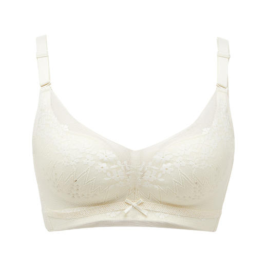 都市丽人WISECOOL常规内衣B杯薄3/4杯蕾丝文胸三排树脂胶圈YB3AA2 商品图8