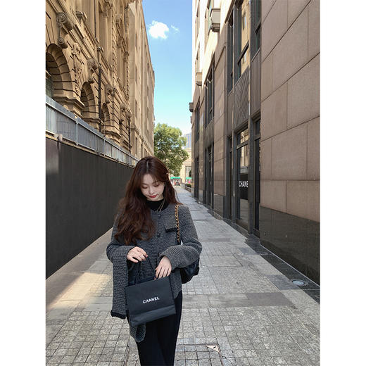 金蘑菇菇 奥地利书店 / 莱卡牛仔+时髦高阶灰香香 日常小精致外套 商品图2