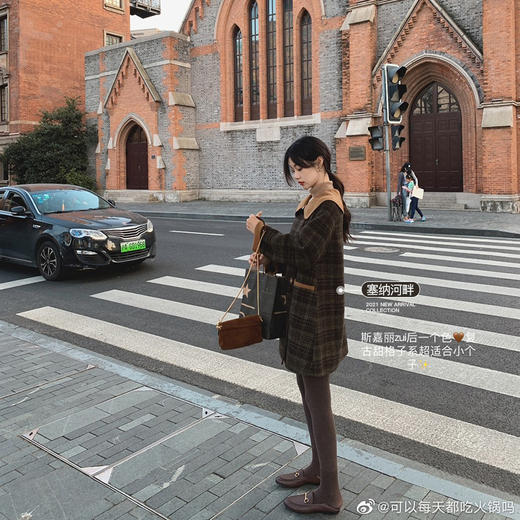 微瑕疵  日常穿着无影响  可退换邮费需自理  金蘑菇菇【斯嘉丽】 本命复古甜！格子外套 商品图0