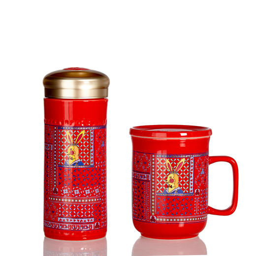 瑞兔献福系列随身杯&马克杯套装  330ml双层/400ml 商品图2