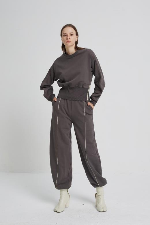 侧拉链收腰卫衣 商品图0