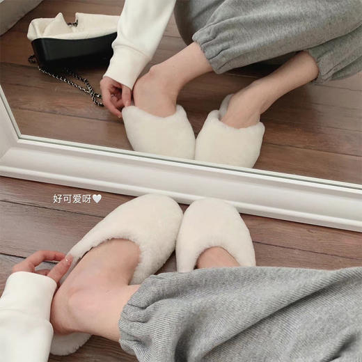 金蘑菇菇 踩在云朵上/秋冬当然要穿毛毛鞋啦 高品质真毛皮毛一体鞋 商品图0